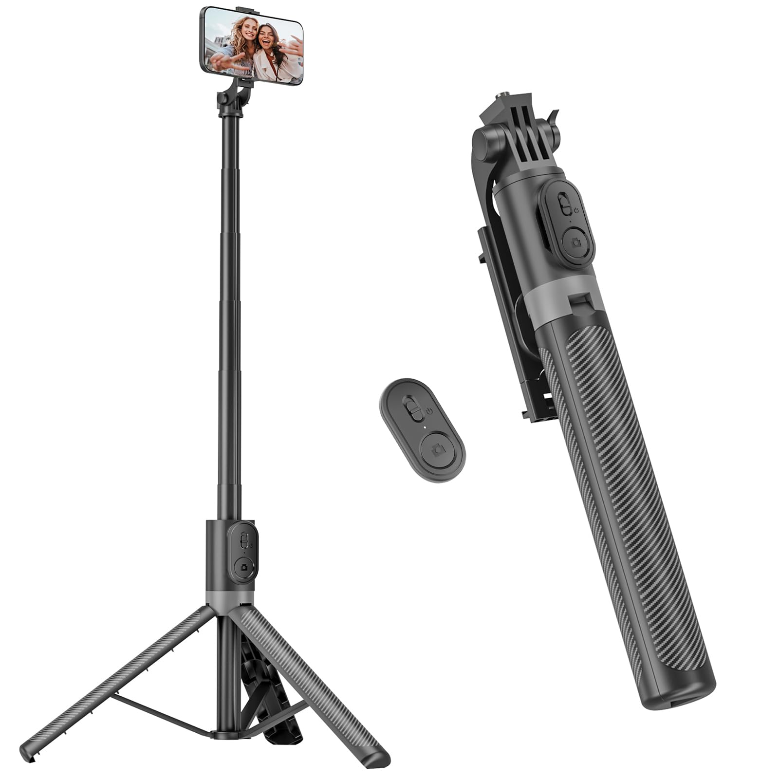 RISEOFLE 71” Phone Tripod & Selfie Stick, Portable All in One Extendable Cell Ph