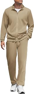 COOFANDY Mens Casual 2 Piece Tracksuit Full Zip Athletic Tracksuit Jogging Set Tracksuit Sports Suit