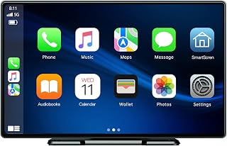LAMTTO 9 Inch Wireless Car Stereo with Apple Carplay and Android Auto | Portable Touch Screen GPS Navigation for Car, Car Audio Receivers with Bluetooth, Airplay, AUX, Car Play for All Vehicles