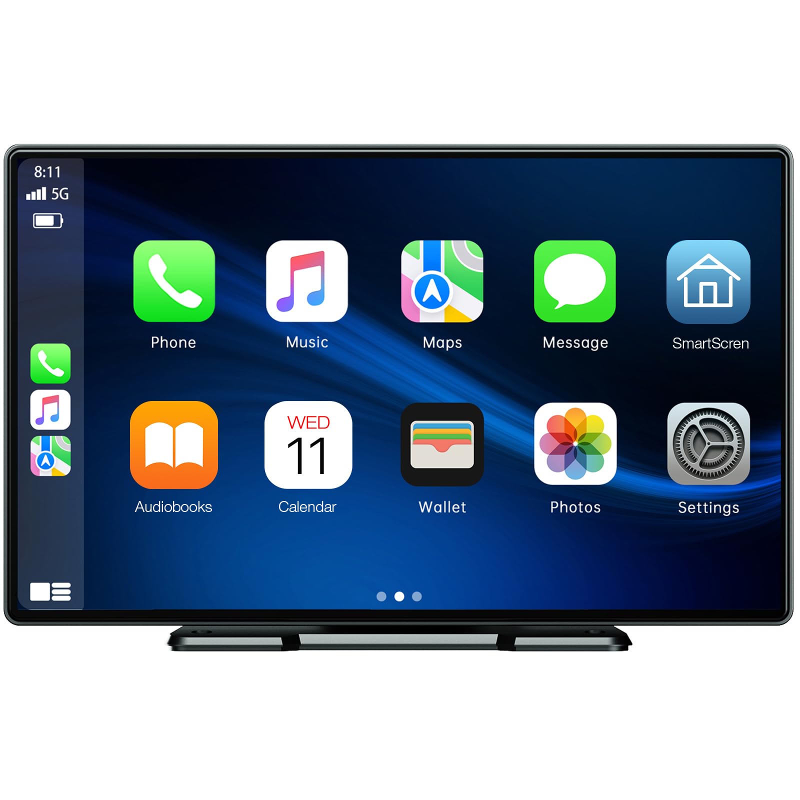 LAMTTO 9 Inch Wireless Car Stereo with Apple Carplay and Android Auto | Portable