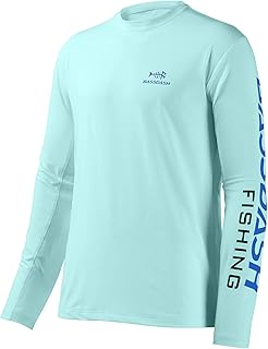 Bassdash Fishing T-Shirt Fishing Long Sleeve Water UPF 50+ Shirt Rash Guard Fishing Clothing UV Sun Protection