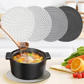 Hot Plate Trivets, Set of 4 Pot Holders for Kitchen Worktops, Table Tops, Pot Holders, Set of 4