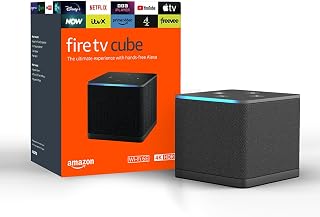 Amazon Fire TV Cube (Newest gen), Hands-free streaming media player with Alexa, Wi-Fi 6E, 4K Ultra HD, find TV programmes faster with Alexa+