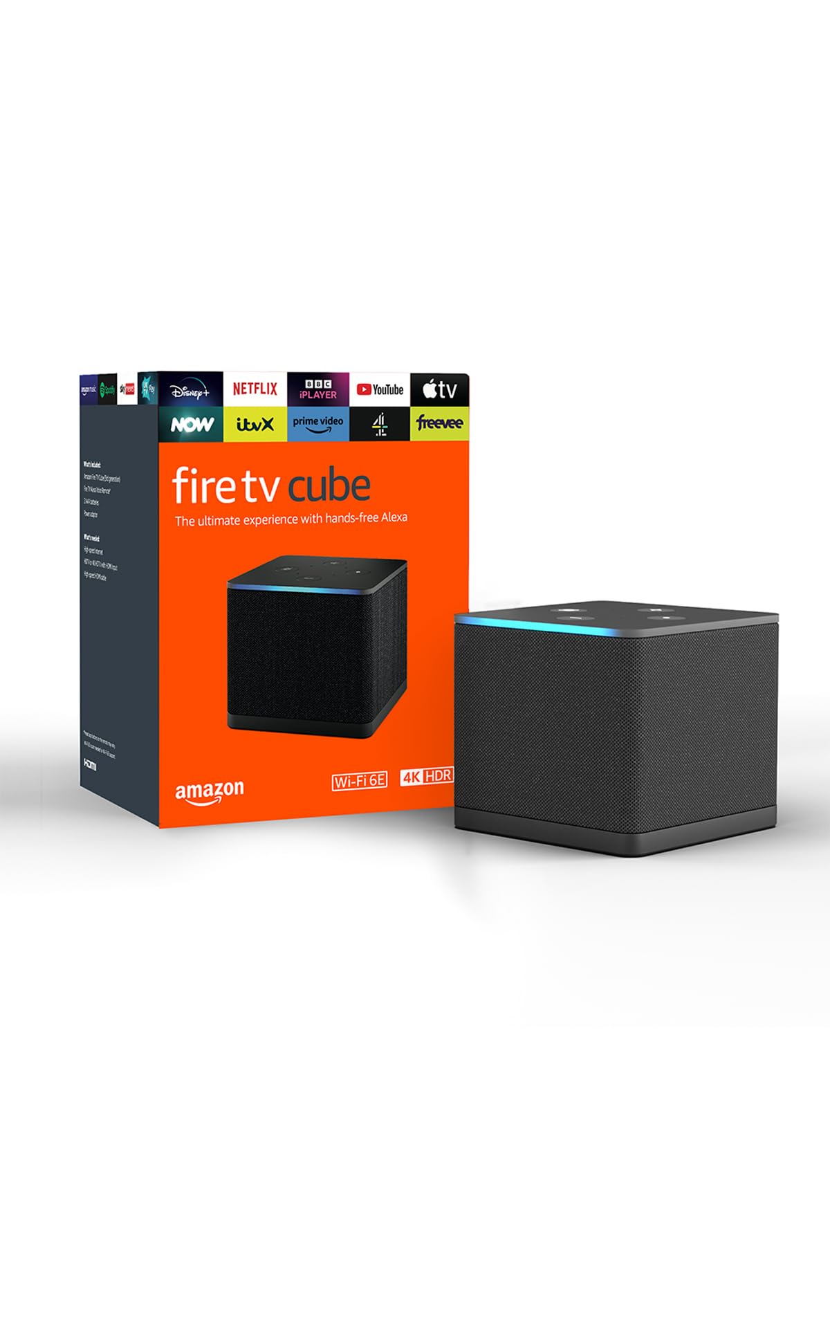Amazon Fire TV Cube (Newest gen), Hands-free streaming media player with Alexa, 
