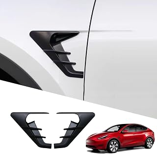 YHCDSEA for Tesla Model Y Juniper HW4.0 Side Camera Protection Cover-YH | Indicator Decoration Accessories fit for 2024 2025 2026 Tesla Model Y with HW4.0 (Matt Black)