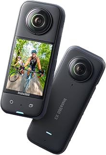 Insta360 X3, 360 Action Camera with 5.7K 360 Active HDR Video, 4K Single-Lens Camera, Waterproof, FlowState Stabilization, 2.29" Touchscreen, AI Editing, for Motorcycle, Wintersports and Vlogging
