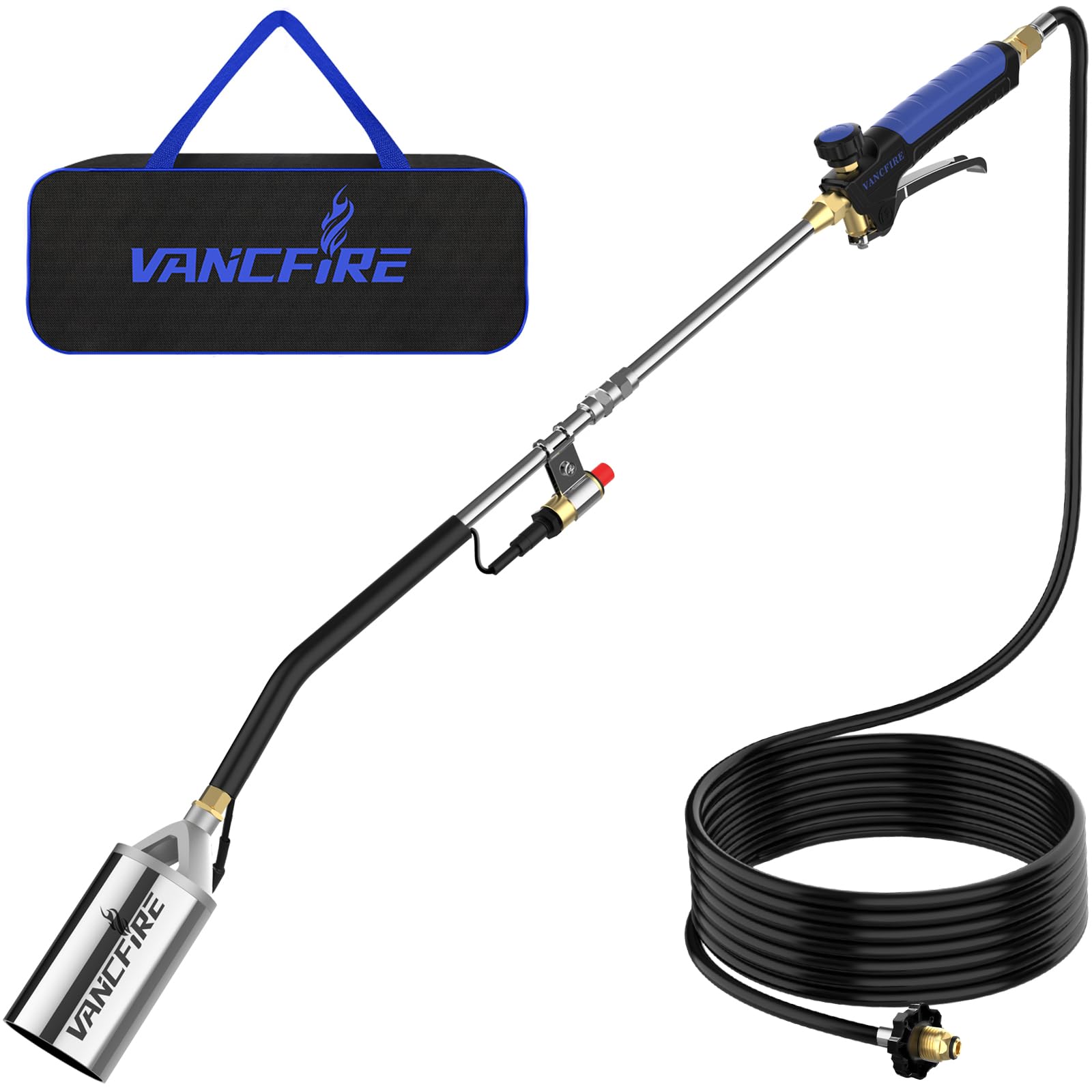 Propane Torch Weed Burner Kit,Heavy Duty Blow Torch with Storage Bag & 10FT Hose