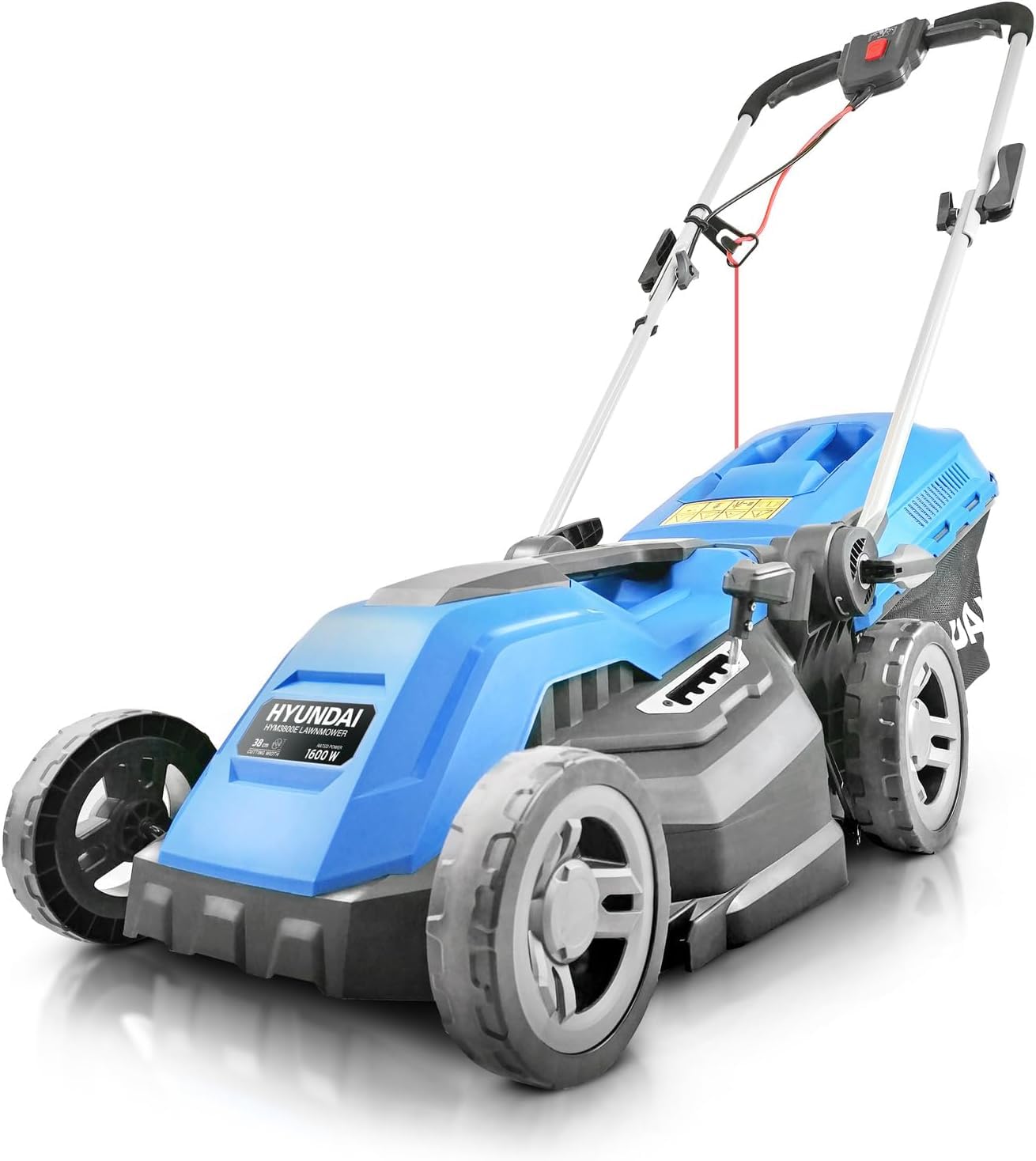 Hyundai 15'' / 38cm 1600w Electric Lawnmower with Rear Roller with Mulching Feat