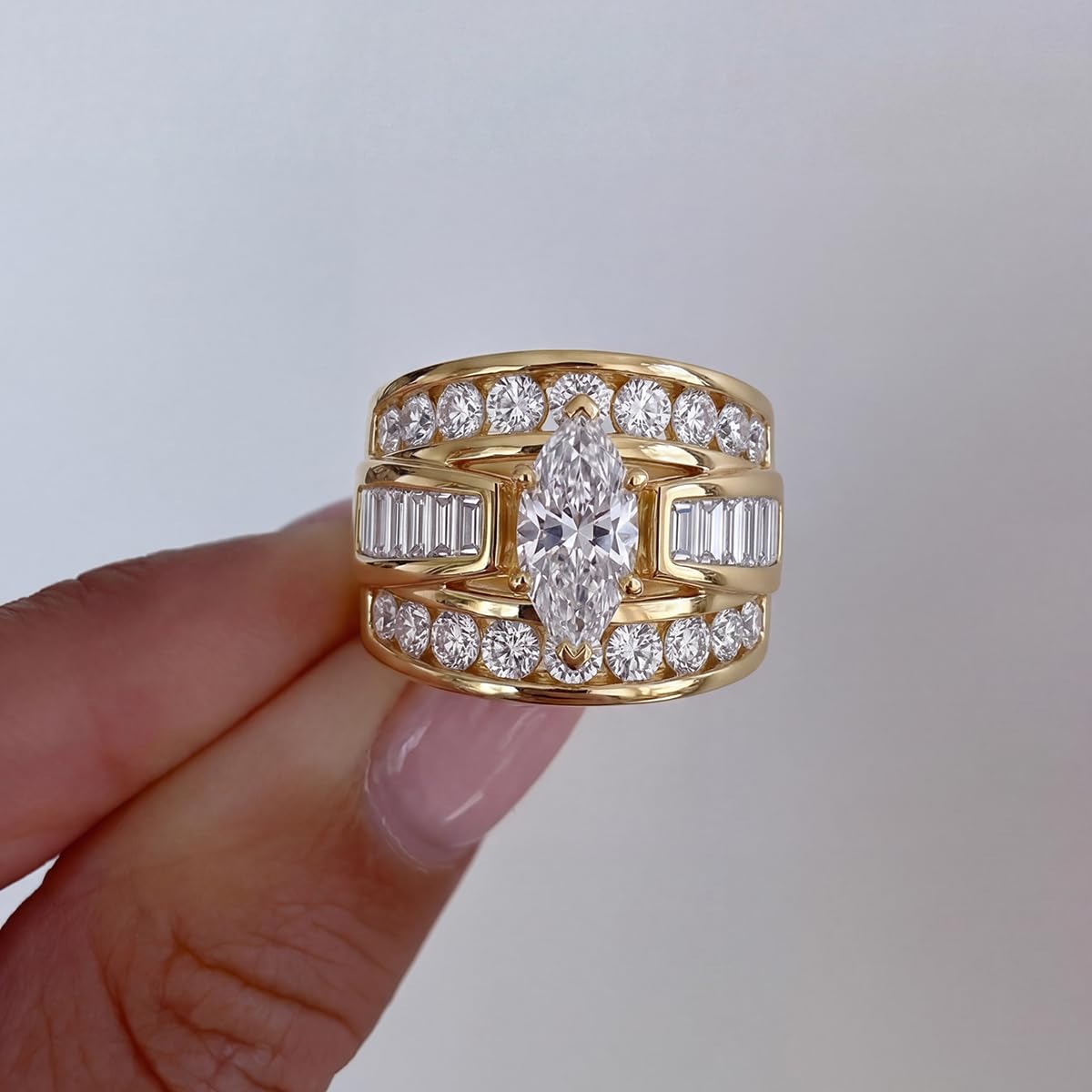 1PC Shiny neutral style ring, popular in Europe and America, suitable for daily 