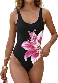 Leoparts Women's 80s 90s Retro High Leg Low Back One Piece Swimwear