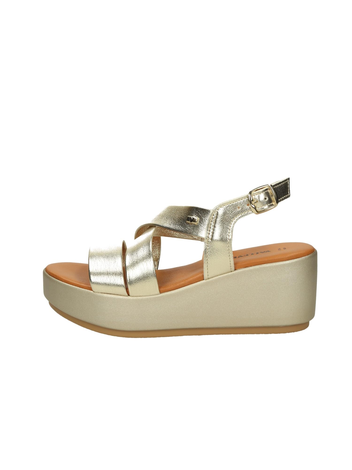 Valleverde White Leather Covered Wedge Sandal 24400-WHITE