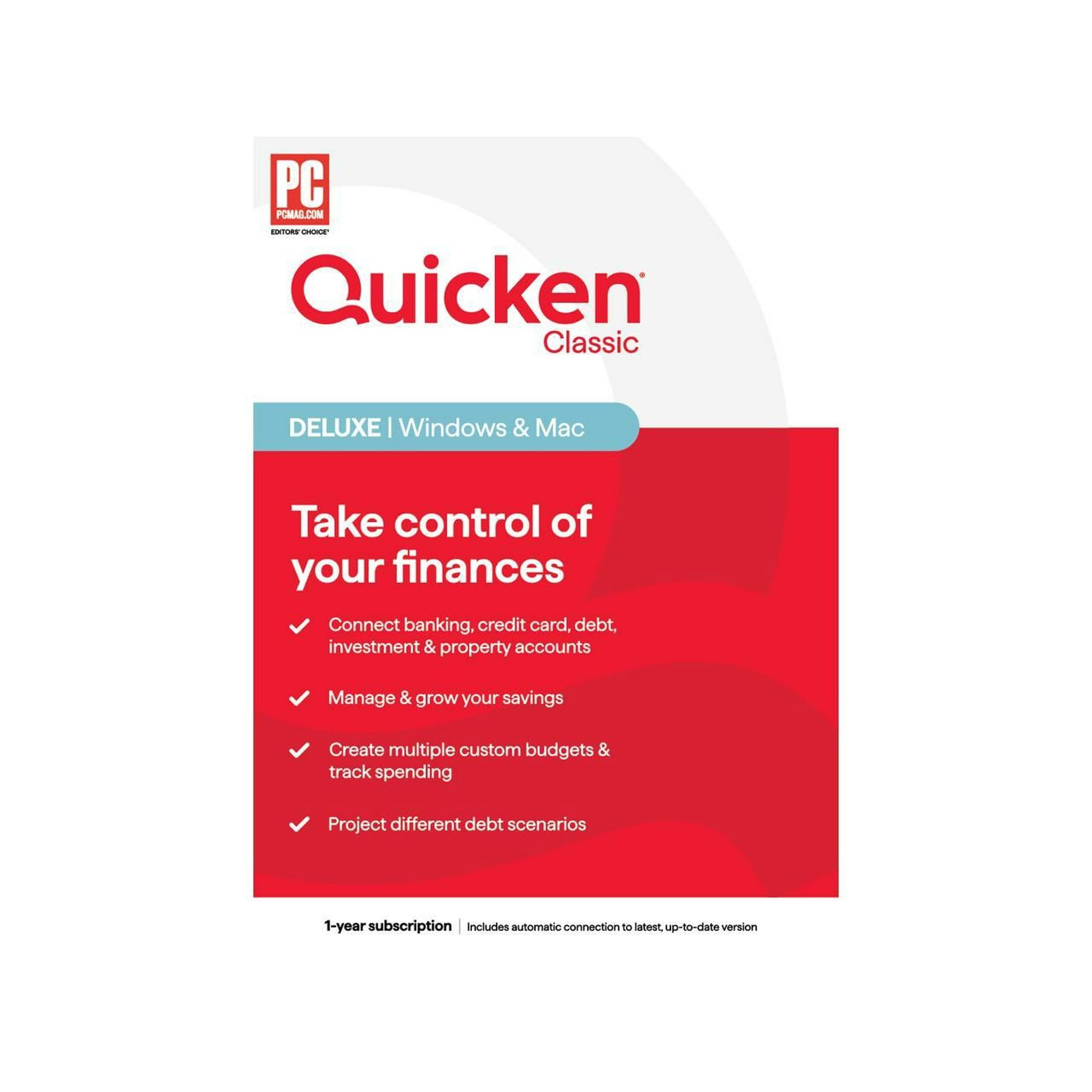 Quicken Classic Deluxe, Personal Finance Software - Take control of your finance