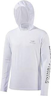 BASSDASH UPF 50+ Men’s UV Sun Protection Long Sleeve Performance Fishing Hoodie Hooded Shirts