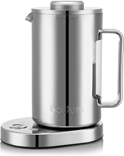 Bodum BISTRO Double-Wall Electric Kettle with Temperature Control, 1L Variable-Temperature Water Kettle with Keep-Warm Function, 2000W, Stainless Steel, 12546-16UK-BISTRO