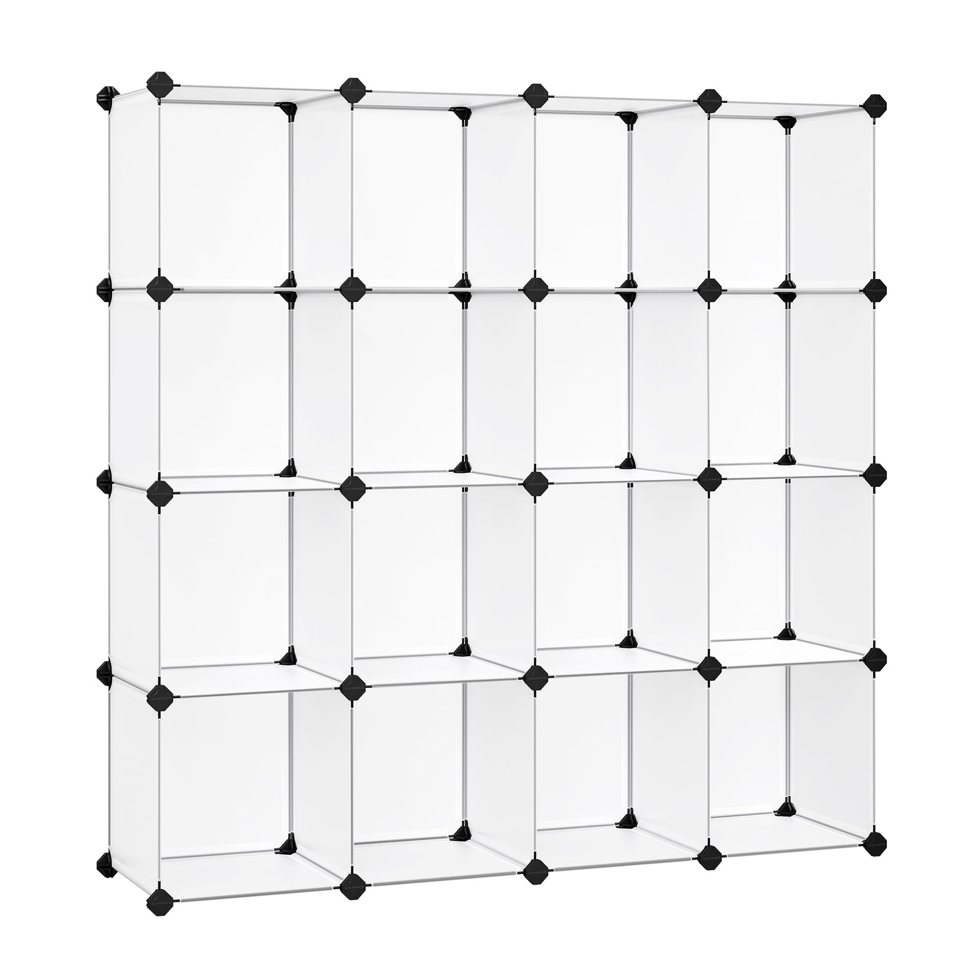 SONGMICS 16 Cube Storage Organizer，Plastic stackable cube shelf | DIY Closet Cab