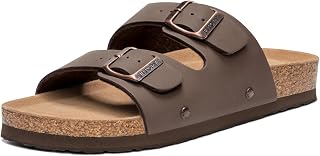 FITORY Womens Flat Sandals with Cork Footbed
