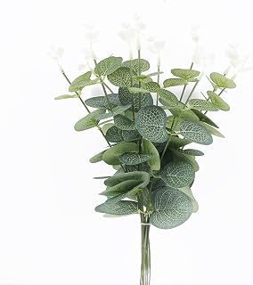 10pcs Artificial Eucalyptus Stem Faux Greenery Decor Artificial Green Branches Leaves for Wedding Flowers Bouquet Home Decors