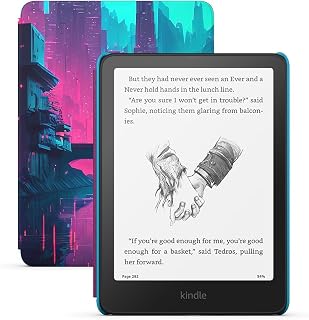 Amazon Kindle Paperwhite Kids (2024 model) larger glare-free display – Children read more than 45 minutes per day with Kindle – 16 GB – Cyber City