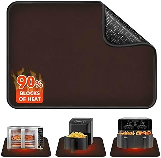 Non-slip Air Fryer Mats for Countertop, 2mm Thick, 14x12 in, Coffee