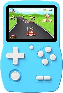 32 Bit Handheld Game Console for Kids Preloaded 139 Video Games, Blue | Retro Gaming Player with 3.0" IPS Screen Rechargeable Battery, Portable Travel Games Xmas Birthday Gifts Toys for Boys Girls
