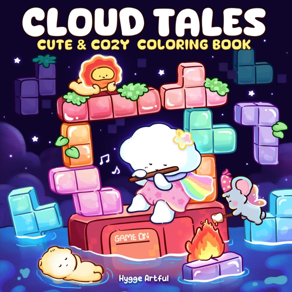 Cloud Tales: A Cute & Cozy Coloring Book for Adults and Teens Featuring Cloudy G