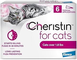 Cheristin Flea Treatment & Prevention for Cats Over 1.8 lbs, 6ct | Fast-Acting Flea Topical for Cats Over 1.8 lbs. and 8 Weeks or Older, Starts Killing Fleas in 30 Minutes