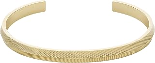 Fossil Women's Stainless Steel Gold-Tone Bangle Bracelet, One Size, Metal, Agate
