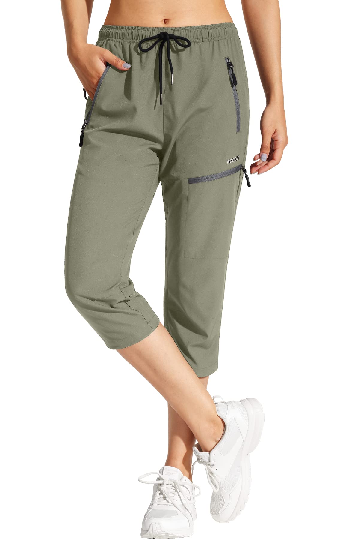 MOCOLY Women's Lightweight Hiking Trousers Cargo Joggers Pants Outdoor Casual Wa