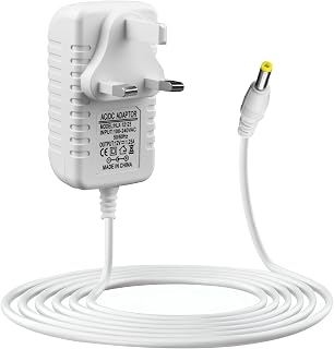 12V 1.25A 15W Power Supply Charger for Echo Dot 3rd 4th 5th Gen, Adapter for Echo Dot Kids Edition, Show 5 (1st/2nd Gen) Spot Pop, 1.5M Power Cable, 4.0 x 1.7mm Power Cable