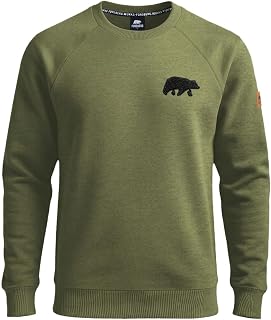 FORSBERG Men's Terry Bear Logo Sweatshirt - Soft Cotton Sweatshirt for Leisure, Daily and Work, High