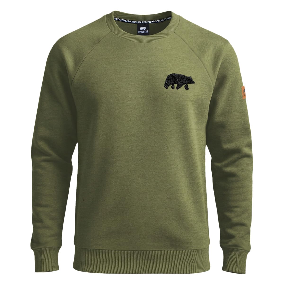 FORSBERG Men's Terry Bear Logo Sweatshirt - Soft Cotton Sweatshirt for Leisure, 
