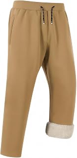 Gihuo Men's Winter Warm Fleece Pants Sherpa Fleece Lined Jogger Pants Sweatpants