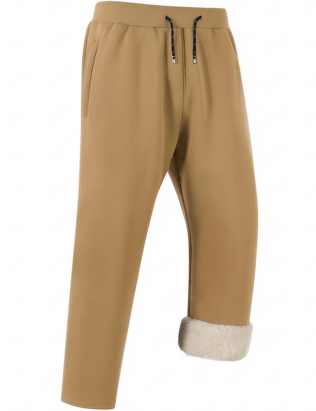 Gihuo Men's Winter Warm Fleece Pants Sherpa Fleece Lined Jogger Pants Sweatpants