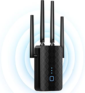 WiFi Extender Signal Booster, Dual Band 5.8GHz & 2.4GHz, Covers Up to 10200 Sq.ft, Easy Setup, Support 99% Devices, One Ethernet Port