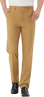 Men's Tall Classic Fit Flex Flat Front Dress Pants Formal Pants for Business & Office