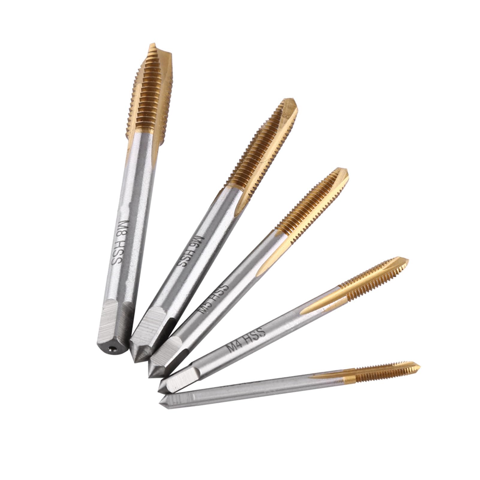 High Hardness Chip Ejecting Screw Tool Set for Creating Threads, 5 Pieces of Coa