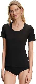 FALKE Women's Daily Comfort 2-Pack Round Neck T-Shirts Undershirts Undershirts Short Sleeve Round Neck Plain Classic Multipack Breathable Quick Dry Cotton 2 Pieces