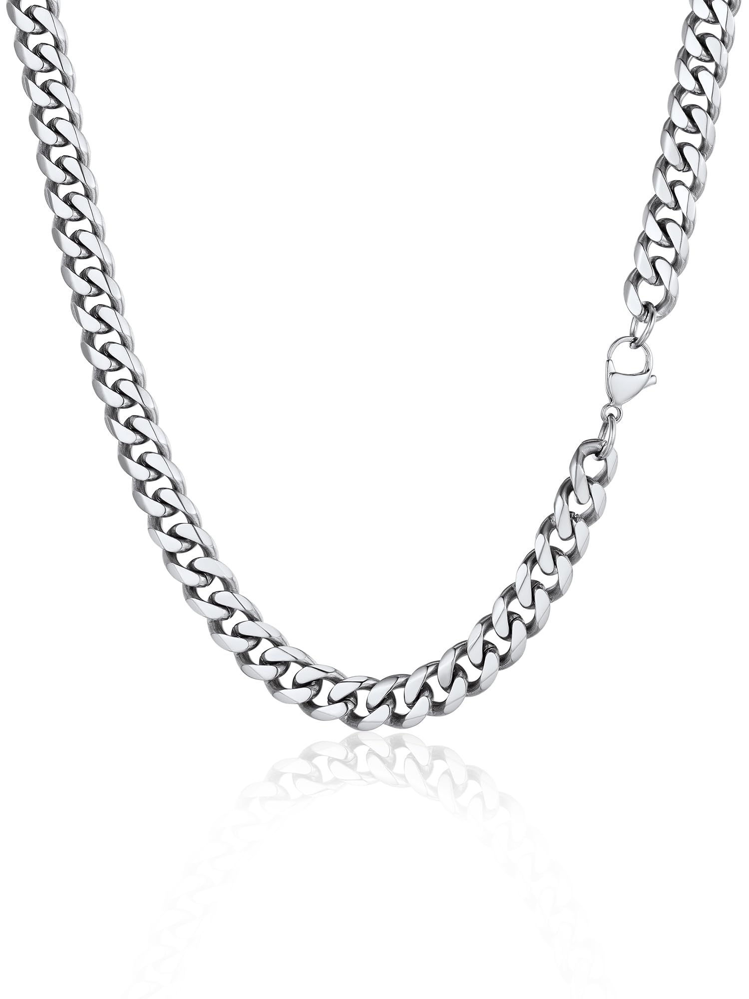 PROSTEEL 3/6/9/12mm Collier Homme Chaîne Cubaine en Acier Inoxydable/Plaqué Or, 