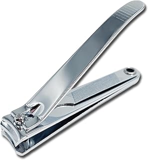 Nail Clippers, Nail Care Tools, High Quality Nail Clippers with Nail File, Silver (Pack of 1)
