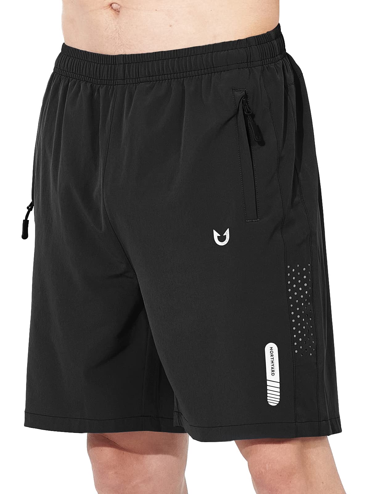 NORTHYARD Men's Athletic Running Shorts Gym Workout 7"/9"/5" Zipper Pockets | Qu