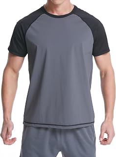 VAYAGER Men's UV UPF 50+ Short Sleeve Swim Tops Quick Dry Casual Fit Surf