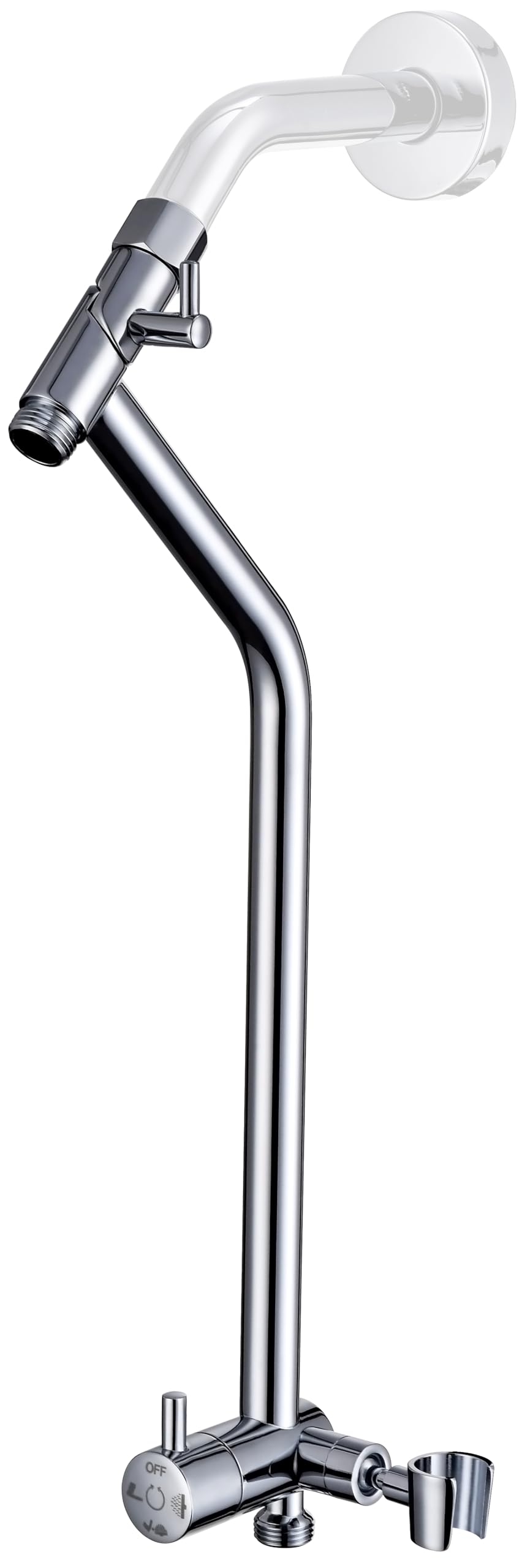 G-Promise All Metal Shower Diverter with 13.5 Inch Extended Holder(Chrome) | Dow