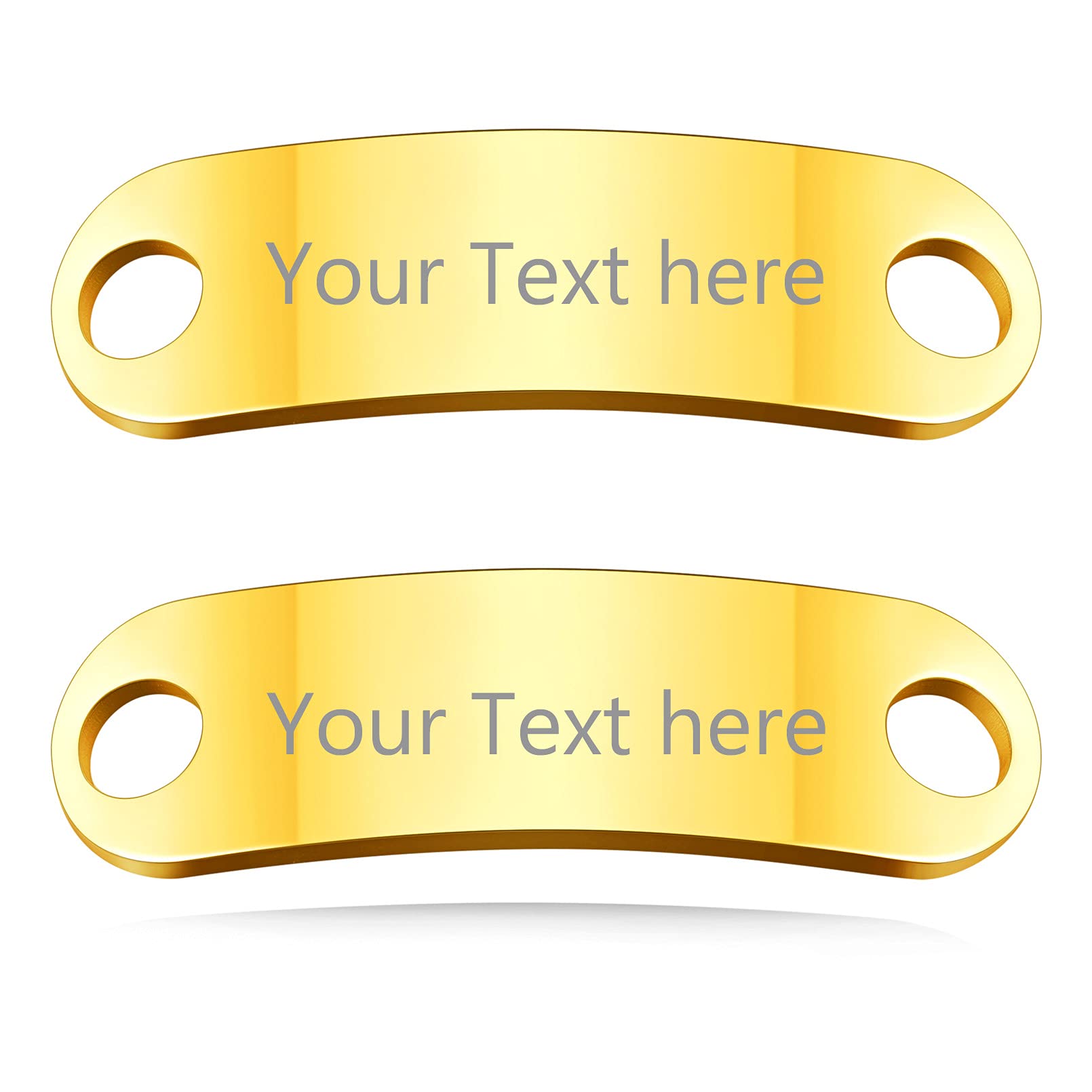 Custom4U 2Pcs Custom Shoelaces Buckle Nameplate Decorations Charms for Shoe Snea