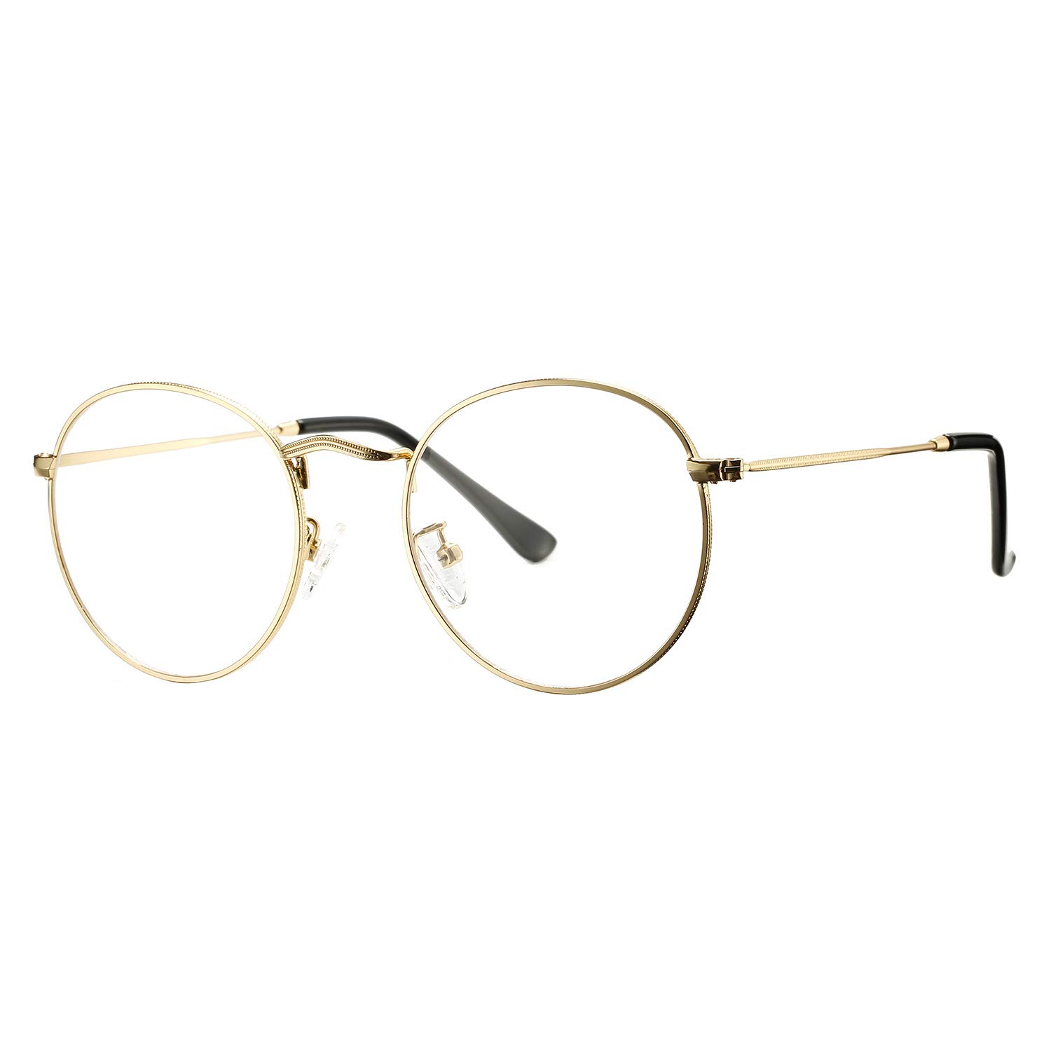 Pro Acme Round Metal Glasses for Women Men, Vintage Clear Lens Eyewear | Classic