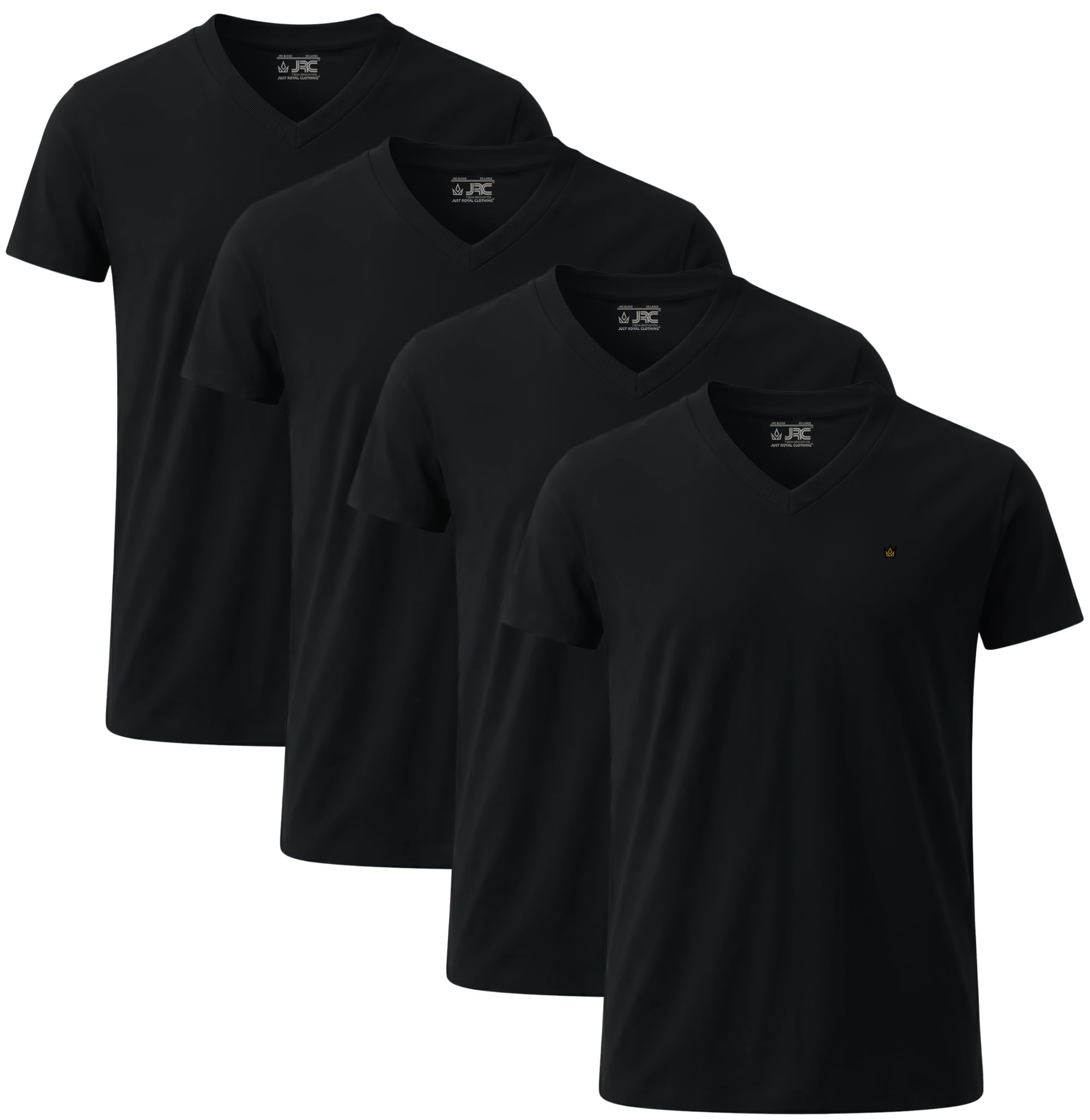 3 Pack 4 Pack Men's Short Sleeve Long V-Neck T Shirts Comfortable V-Neck T-Shirt