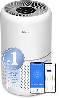 Levoit Smart HEPA Air Purifier for Bedroom Home, 258m³/h, 108m², Core 300S | Laser sensor with Auto Mode, App control, For allergy & pet homes, remove 99.97% Pollen/Dust/Odour