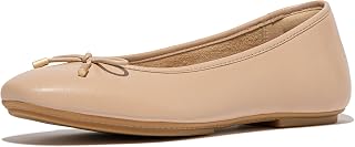 Fitflop Delicato Beige Leather Ballerinas