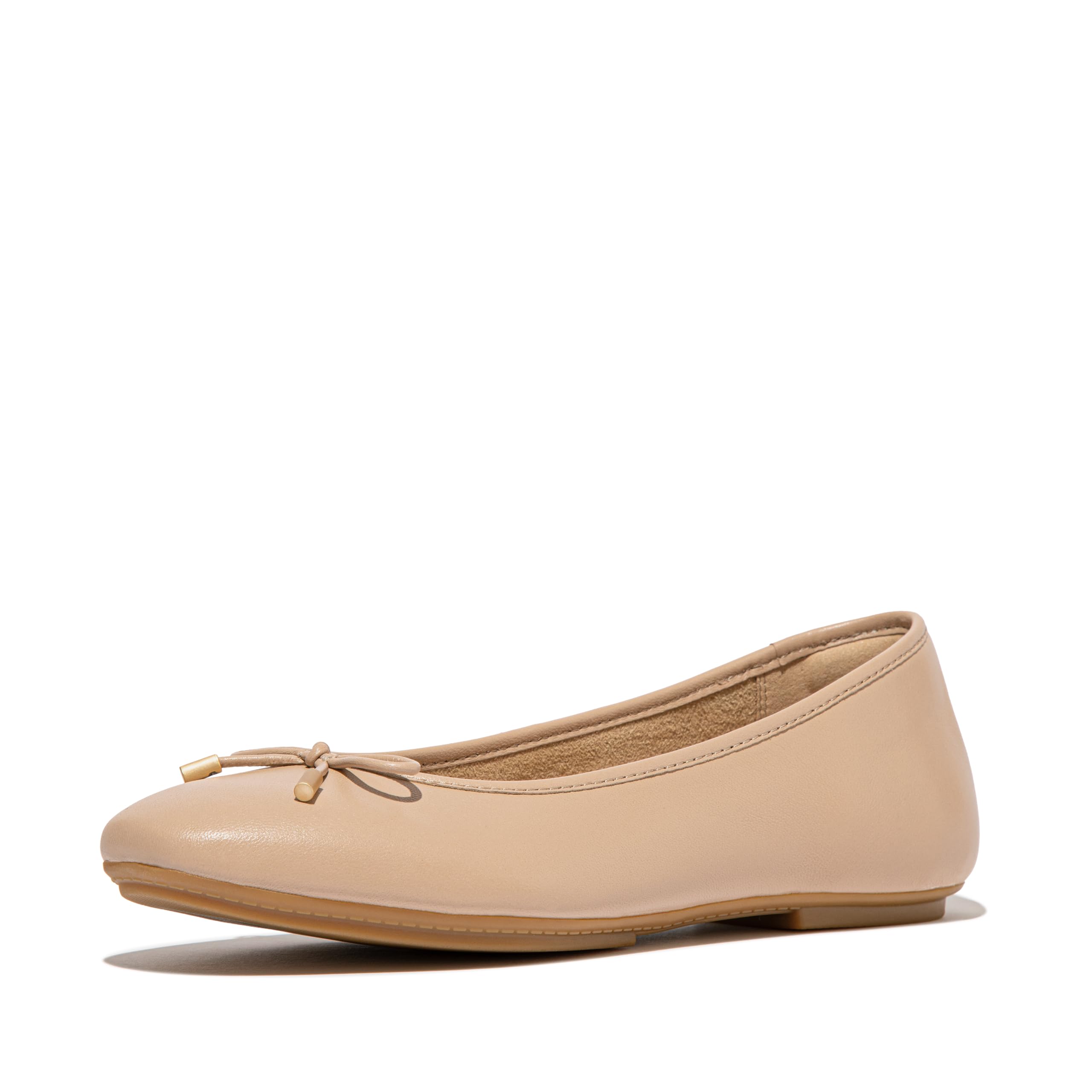 Fitflop Delicato Beige Leather Ballerinas