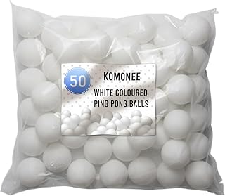 50 x White Ping Pong Balls Table Tennis 40mm No Logos Plain Ideal for Cat Dog Pet Toy School Crafts
