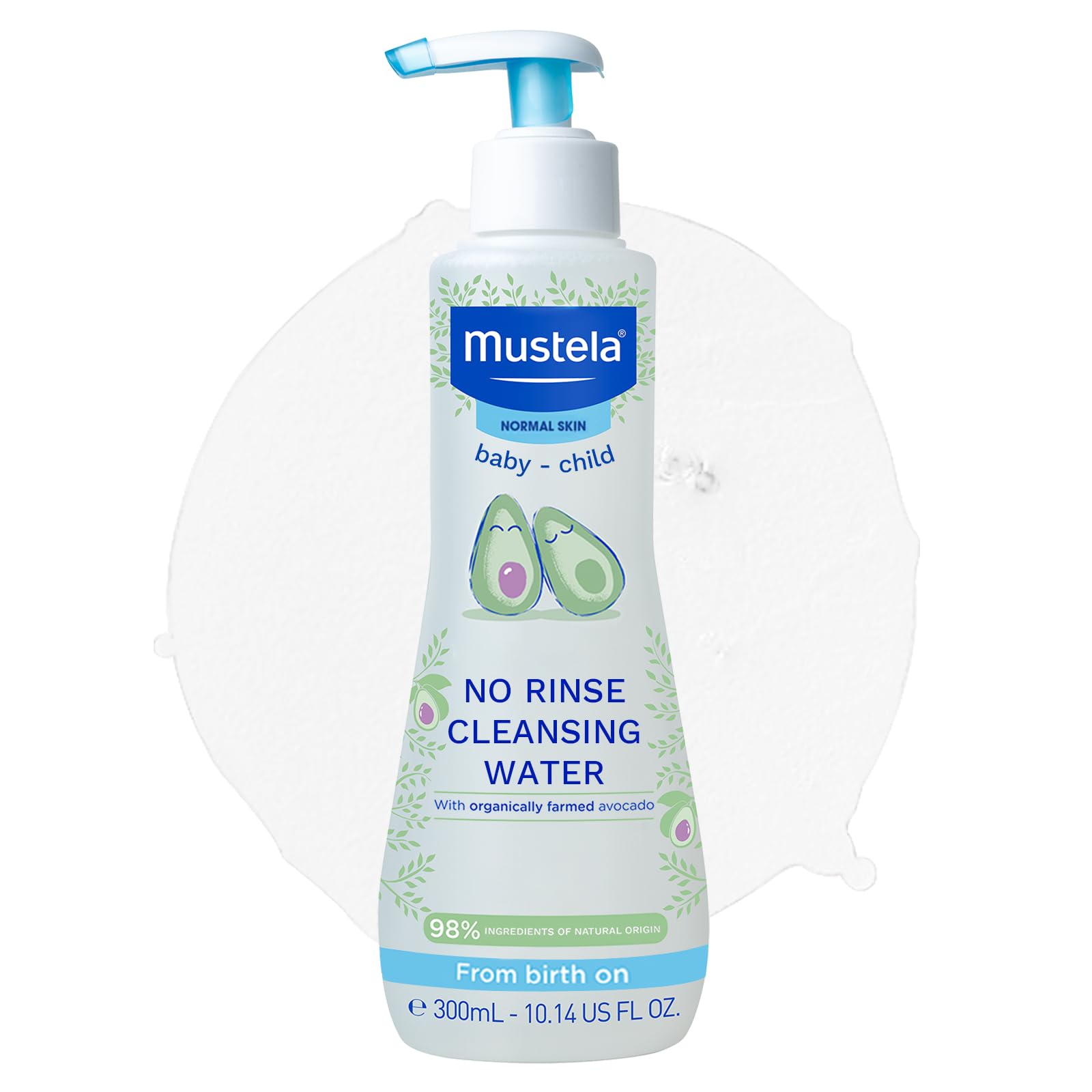 Mustela No Rinse Cleansing Water for Baby - Gentle Micellar Water - 300ml | Gent